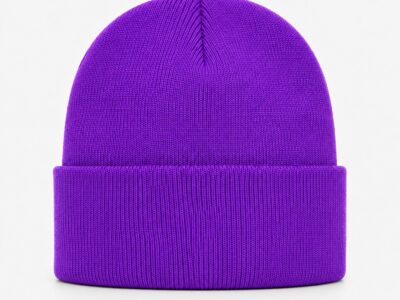 Acrylic Beanie – Purple back Acrylic Beanie – Purple back